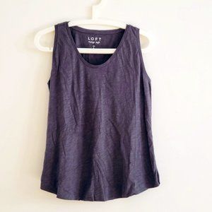 Loft Charcoal Gray Tank Top - Size Small